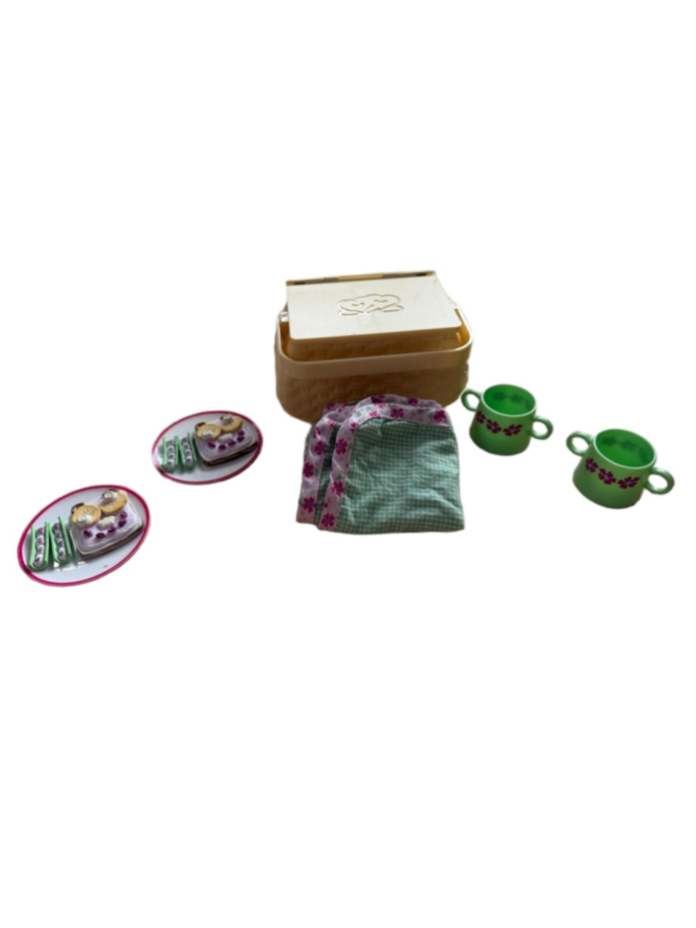 American Girl Bitty Baby Picnic Basket Set 2009 Retired